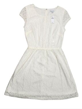 New Gap Cream Lace Overlay Dress Women's Size 8 Music Festival Dress